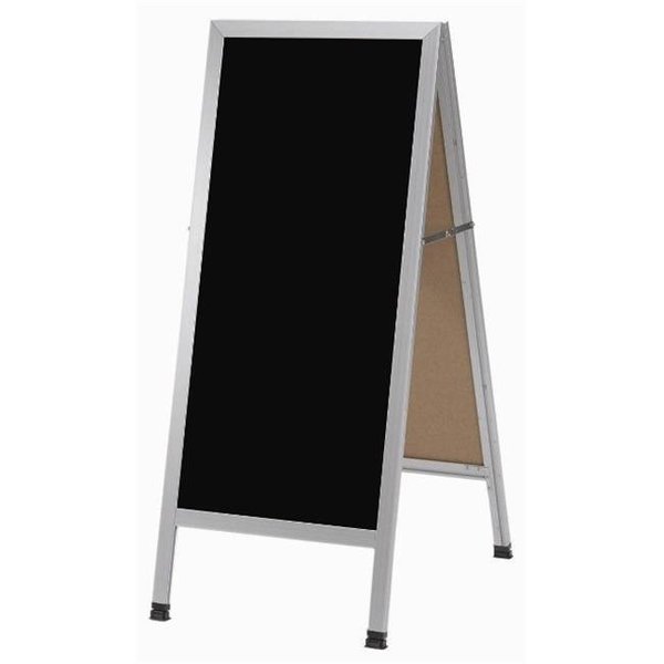 Aarco Aarco Products  Inc. AA-311SB A-Frame Sidewalk Board Features a Black Porcelain Markerboard and Clear Satin Anodized Aluminum Frame Size 42 in.Hx18 in.W AA-311SB